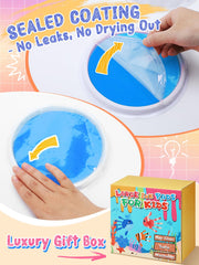 Biubee eight bright colors ink pad ready for vibrant finger painting.