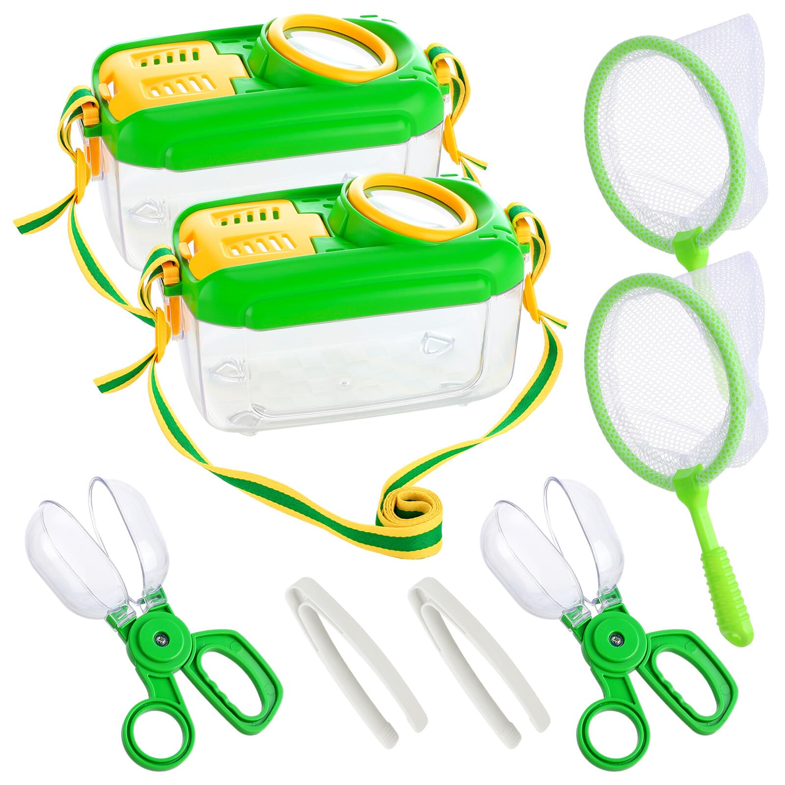 Biubee two-set bug catcher kits with magnifying glass for close observation.