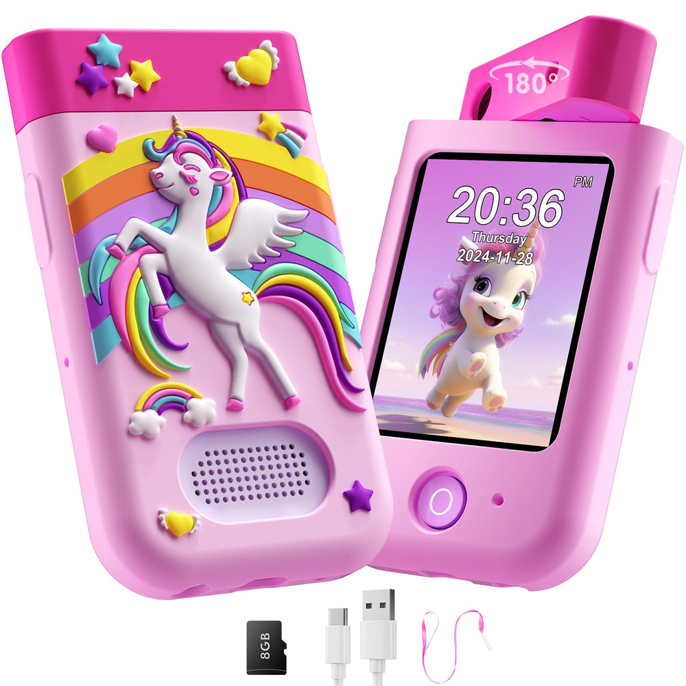 BiuLeon Kids Smart Phone Toy front view, inviting imaginative play for girls
