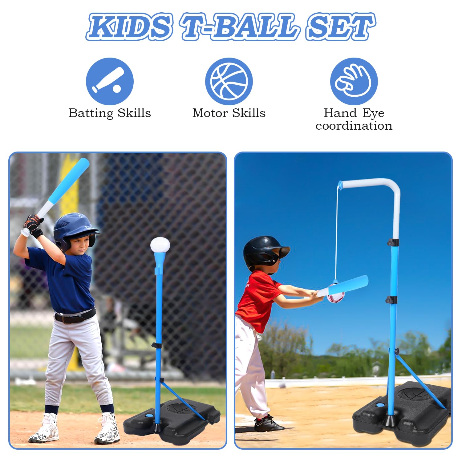 Biulotter hanging baseball option offers a fresh hitting challenge for kids.