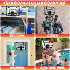 Biulotter indoor hoop features a 60-second countdown and three-score rounds for friendly competition.