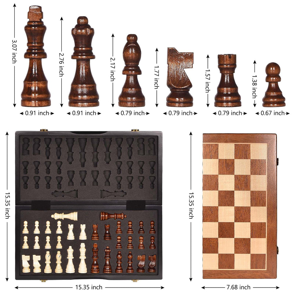 BIVOMON chess metal buckle keeps the set closed and secure