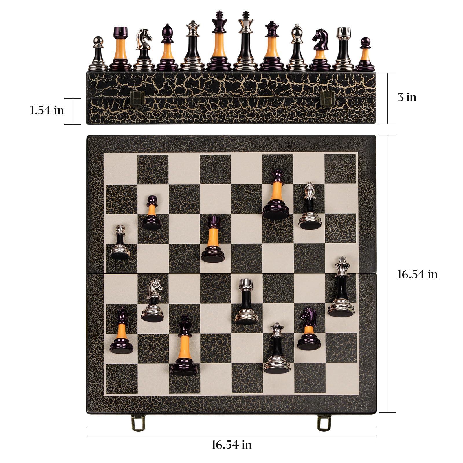 BIVOMON pieces with leather bottom protect the board while moving