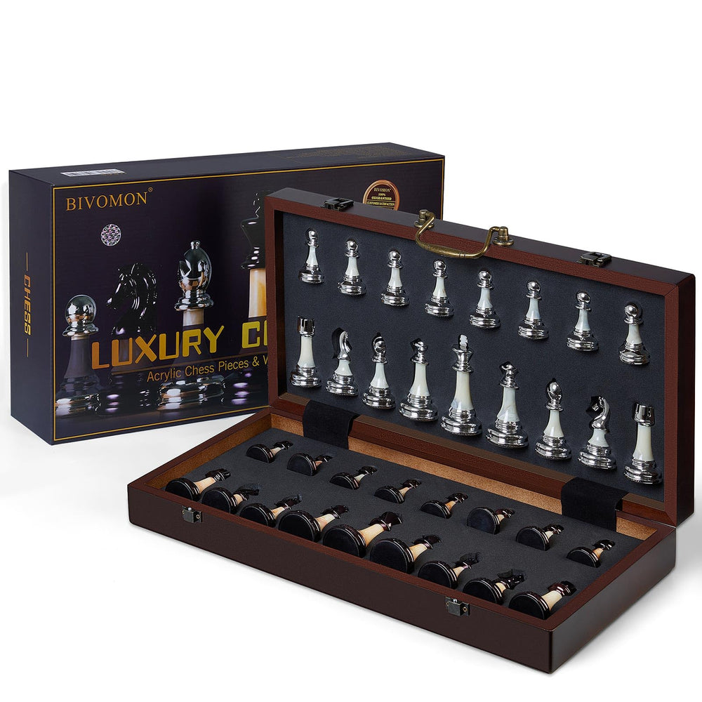 BIVOMON artwork-inspired chess set enhances home decor with refined style.