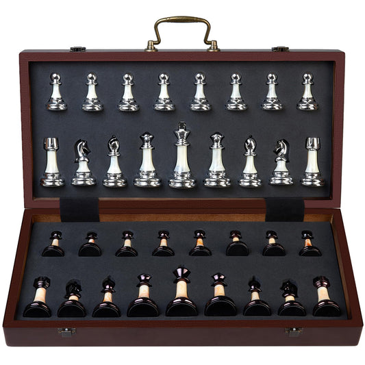 BIVOMON chess board with a convenient handle design for easy transport.