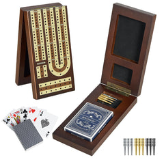 BIVOMON foldable cribbage board closed for portable travel and secure storage.