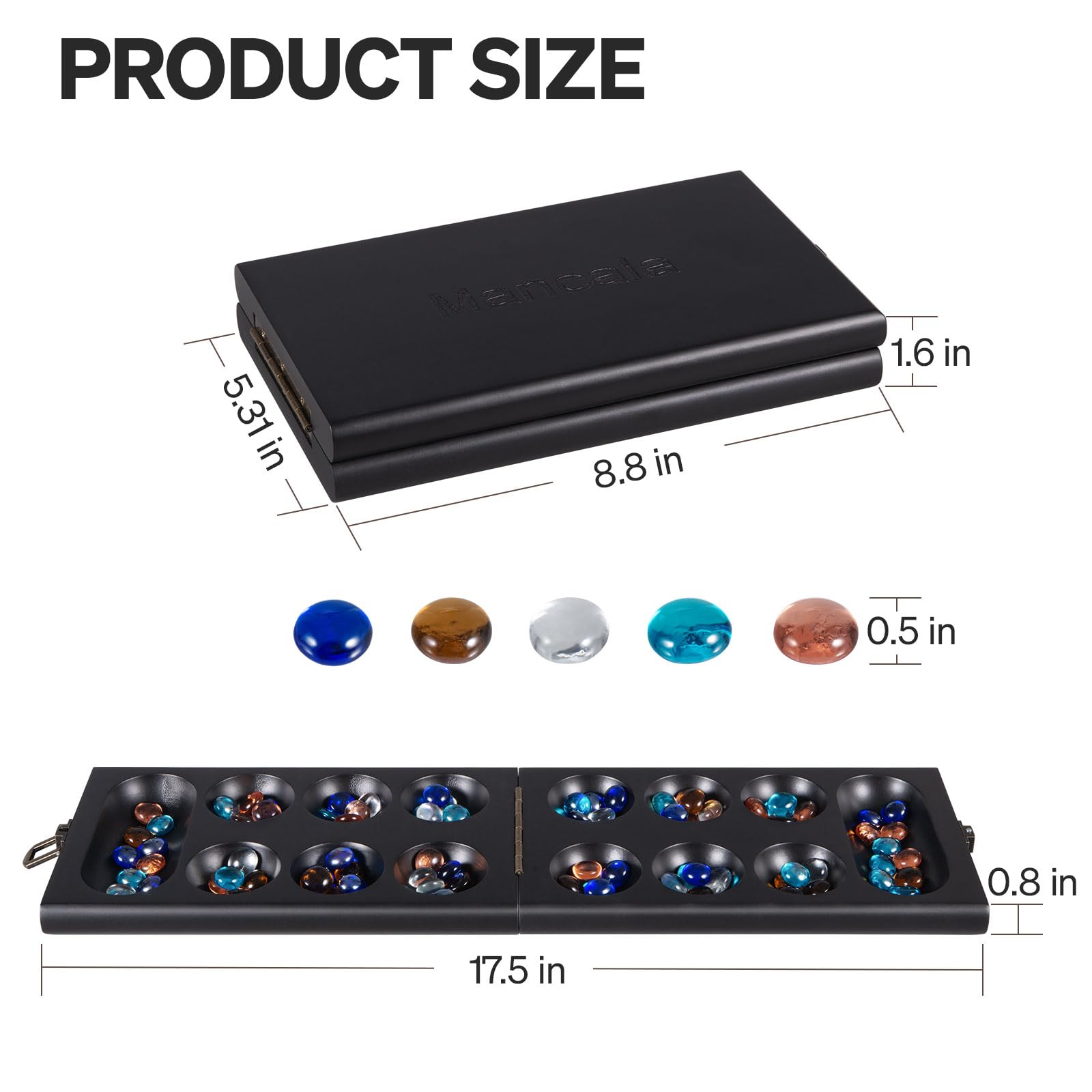 BIVOMON Mancala board with smooth edge finish for comfort.