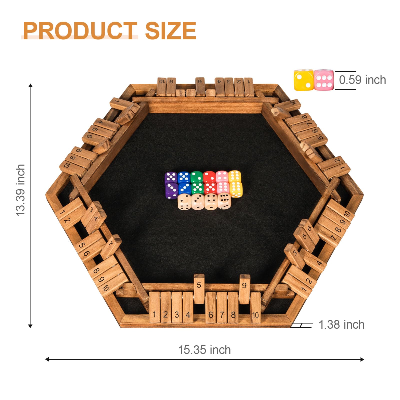 BIVOMON number-imprinted board features clear digits for quick scoring.
