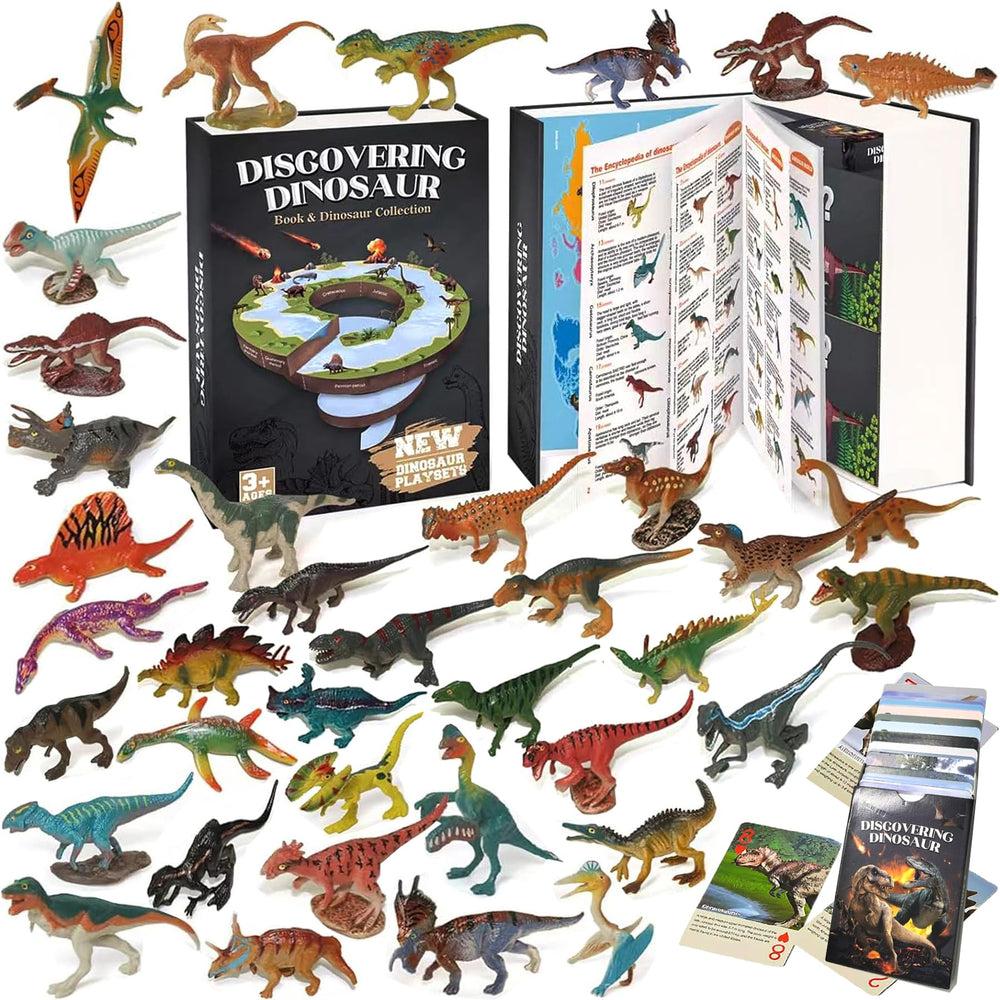 BIWASE dinosaur figures set of 50 for imaginative play and collection