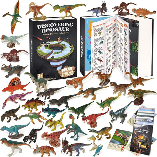 BIWASE dinosaur figures set of 50 for imaginative play and collection