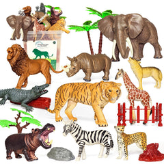 BIWASE safari elephant figure for imaginative play and vocabulary building.