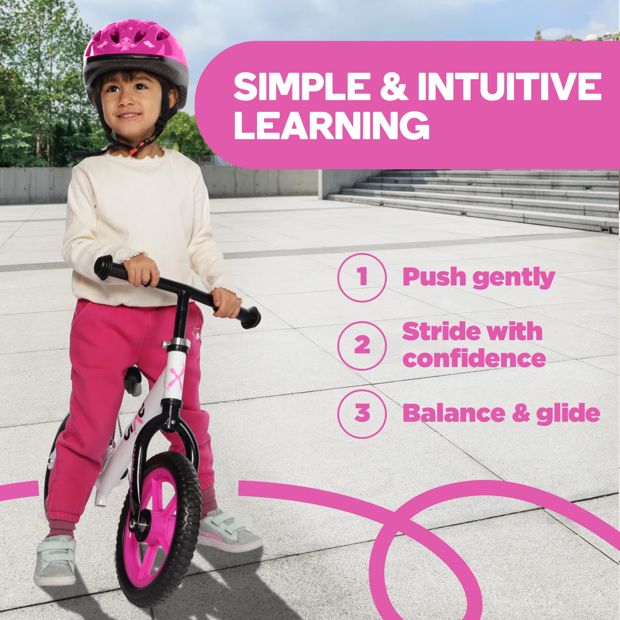 Bixe pink frame and clamp closeup reveals tamper-proof hardware.