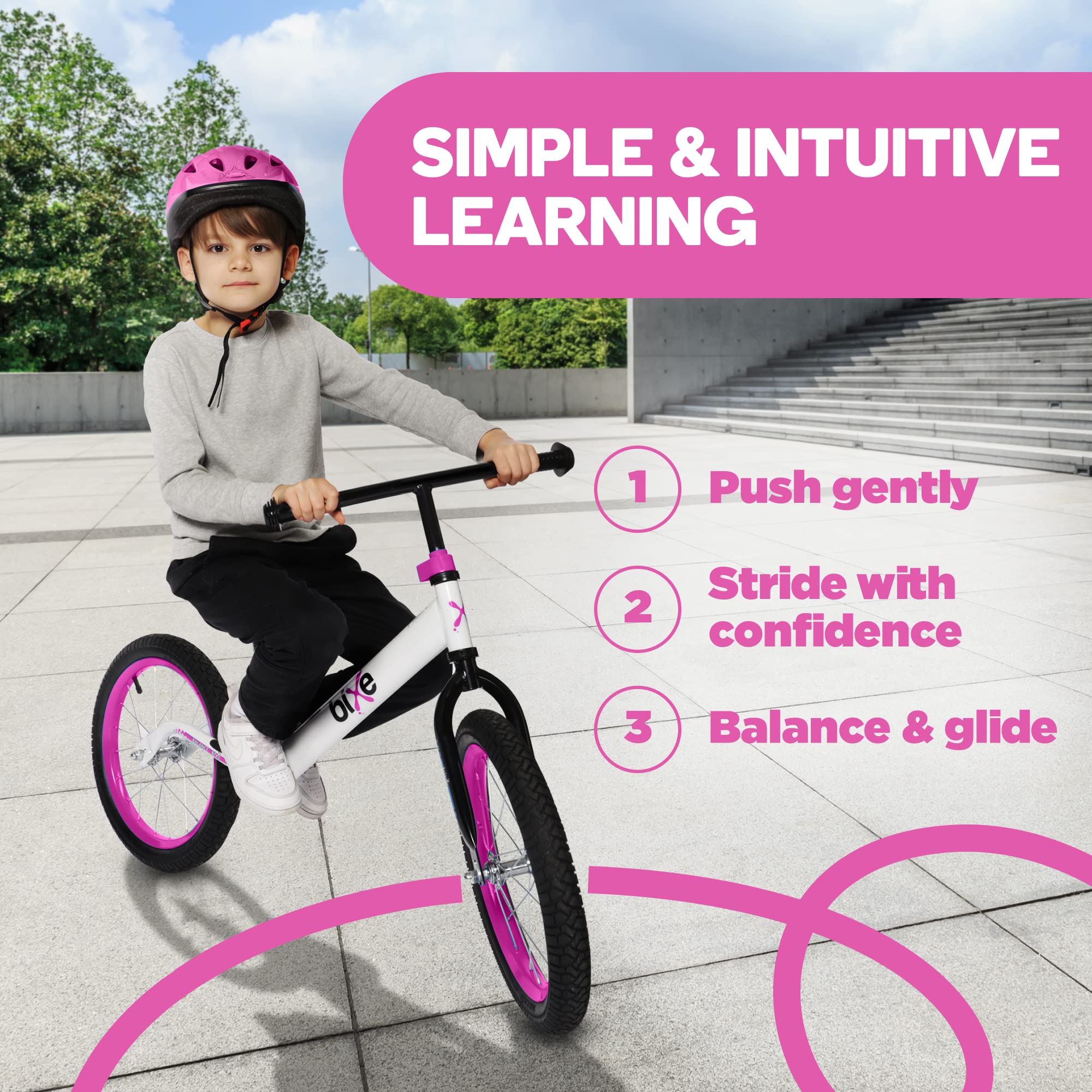 Bixe Balance Bike tamper-proof clamp ensures secure setup during rides.