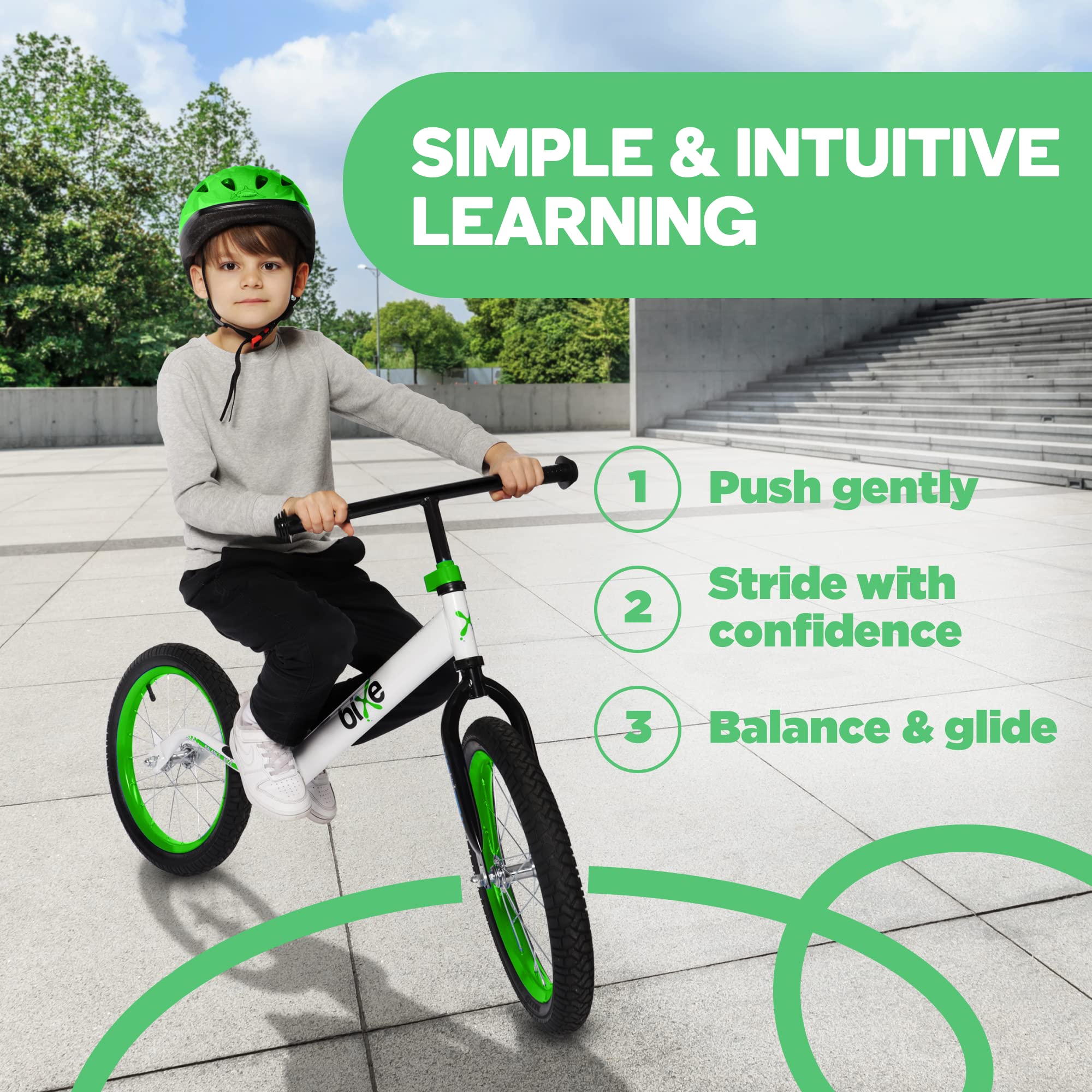 Bixe Balance Bike compact packaging demonstrates simple setup.