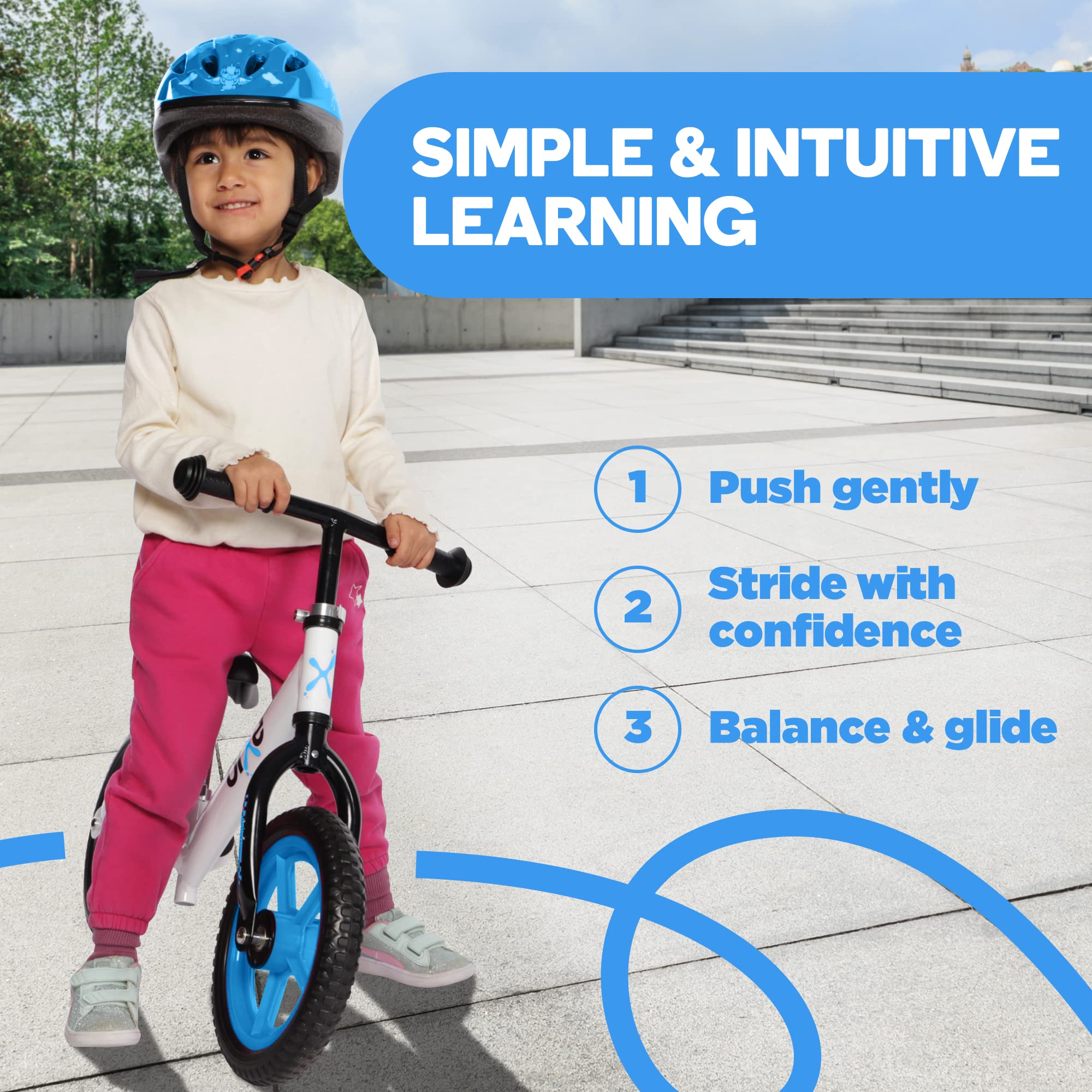 Bixe balance bike partially assembled for quick setup and easy start.