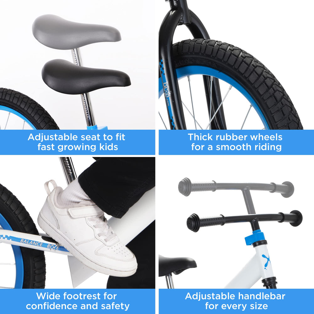 Bixe Balance Bike seat adjustment supports growing riders and comfortable rides.