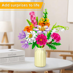 Eight-pack floral designs for simultaneous building and party fun