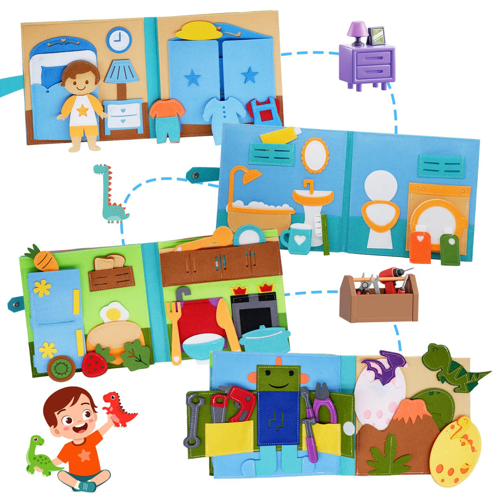 BizyKoady 3D felt pages highlight tactile learning