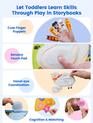 BizyKoady Farm Busy Book caterpillar to butterfly activity promotes exploration.