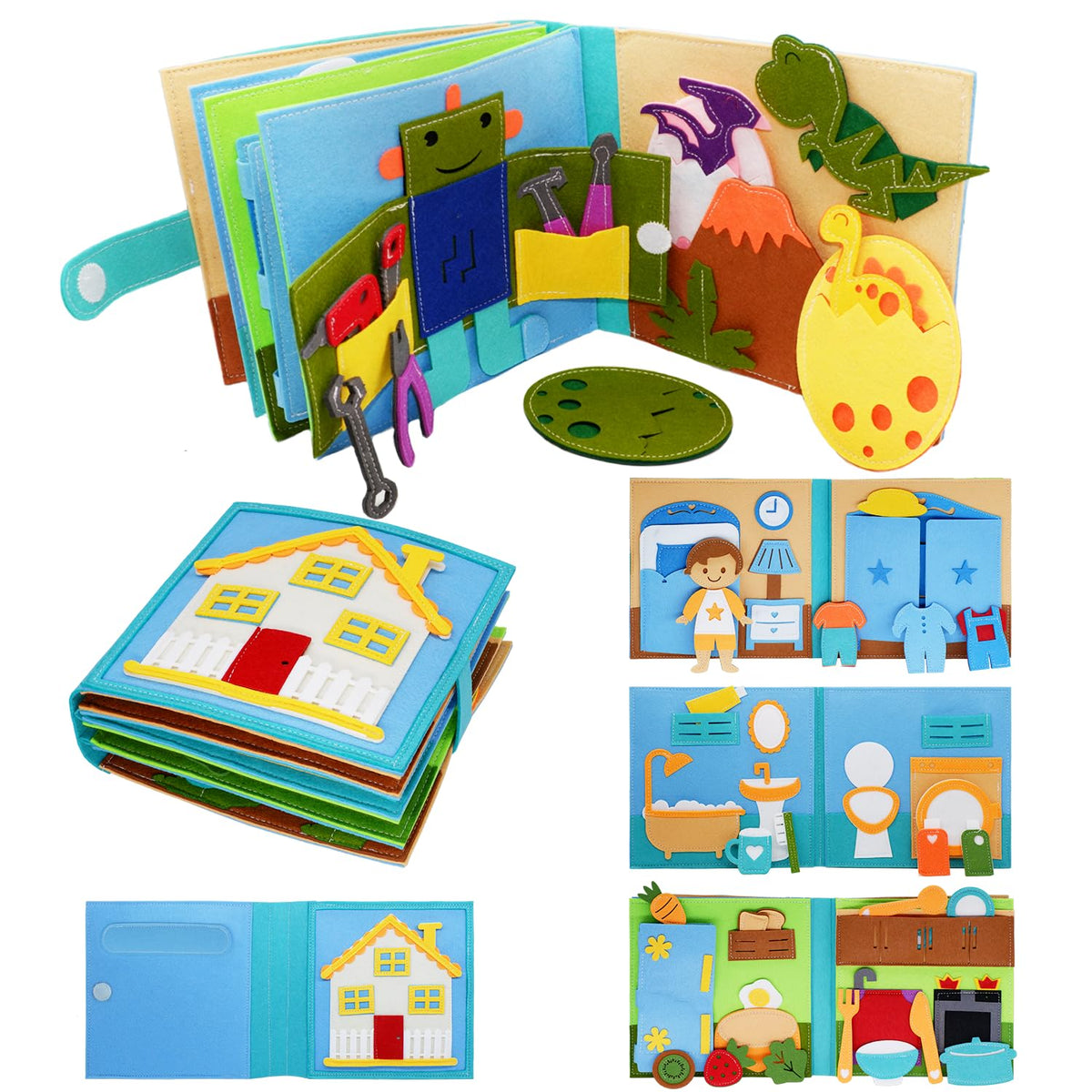 BizyKoady Montessori Busy Book cover for calm, focused toddler play