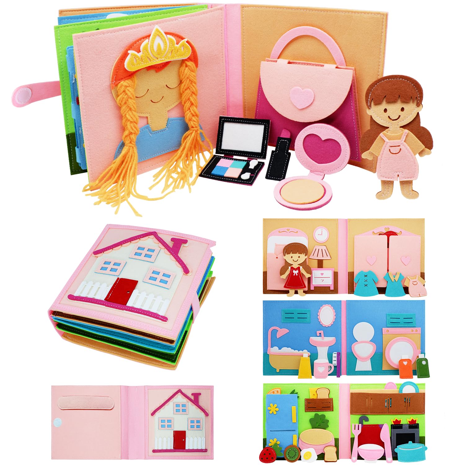 BizyKoady Montessori felt busy book cover shows inviting colors for early learning.