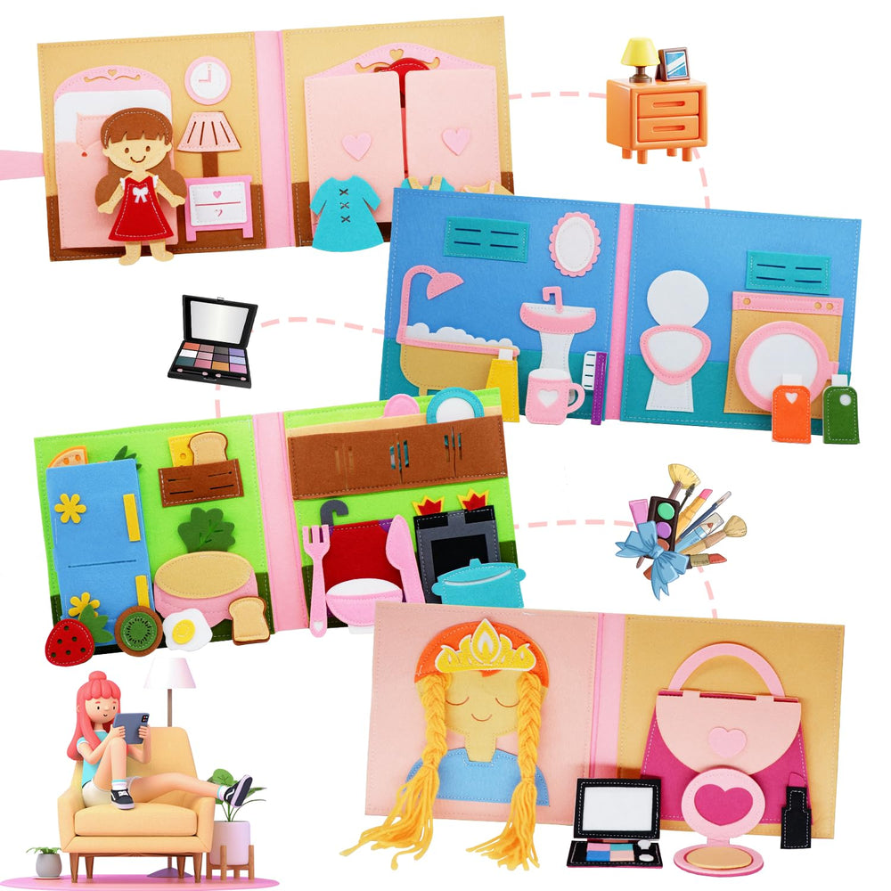 BizyKoady room scene featuring interactive house activities to boost fine motor skills.