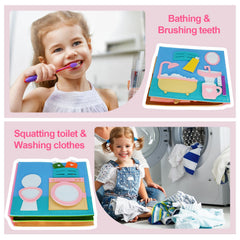 BizyKoady soft felt pages provide a gentle tactile experience.