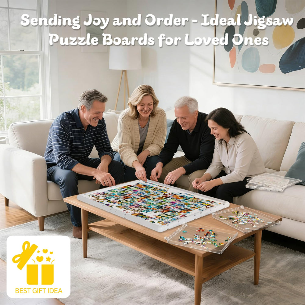 BJPuzT rotating table keeps puzzle area organized during group sessions