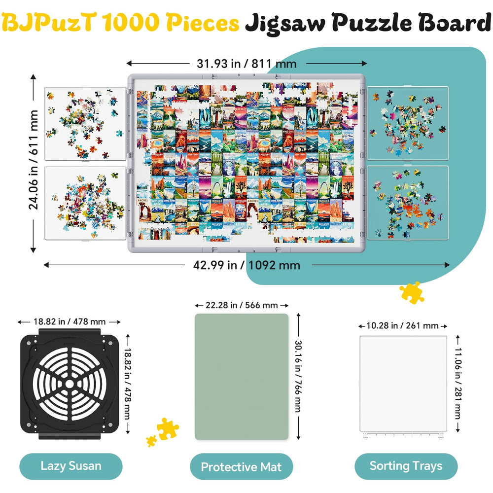 BJPuzT puzzle table 360° rotation for collaborative viewing angles