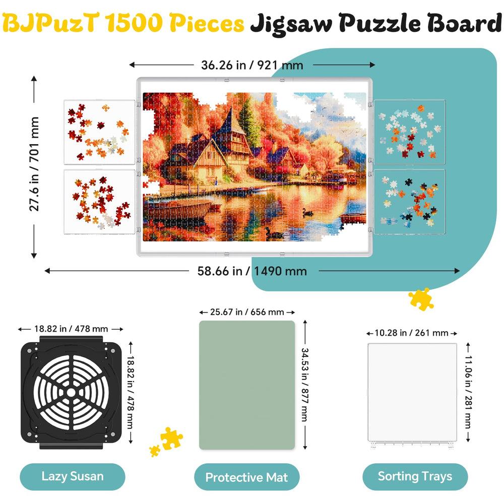 BJPuzT puzzle table with tilting mechanism for comfortable viewing.