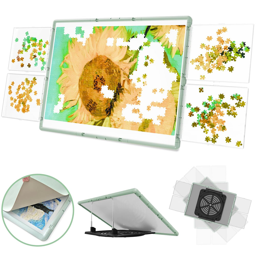 BJPuzT rotating puzzle table with 360-degree rotation for easy multi-viewing.