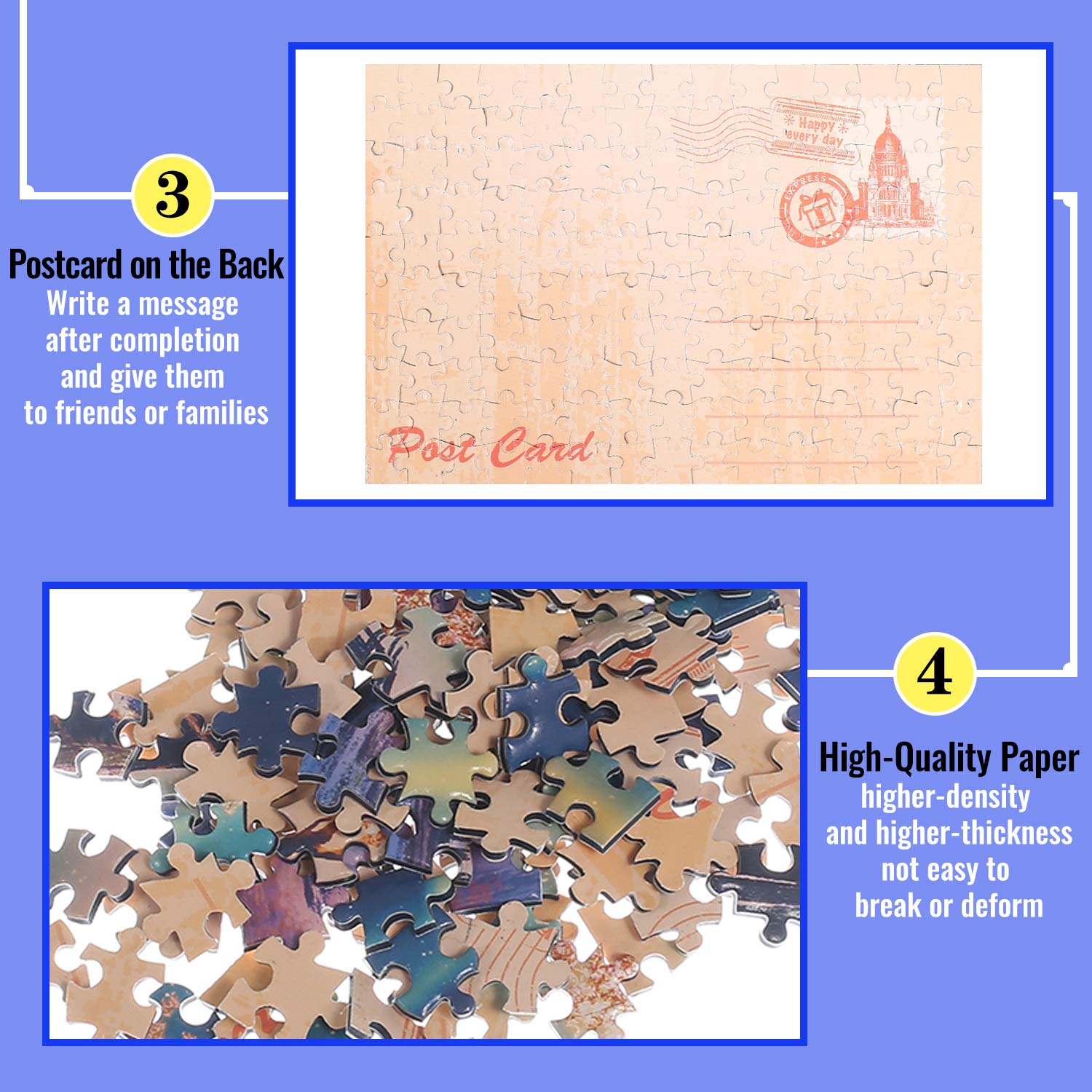 BJscoe recycled blue cardboard material emphasizes sturdiness.