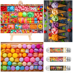 BJscoe 150-piece mini jigsaw with vintage candy design for desk entertainment.