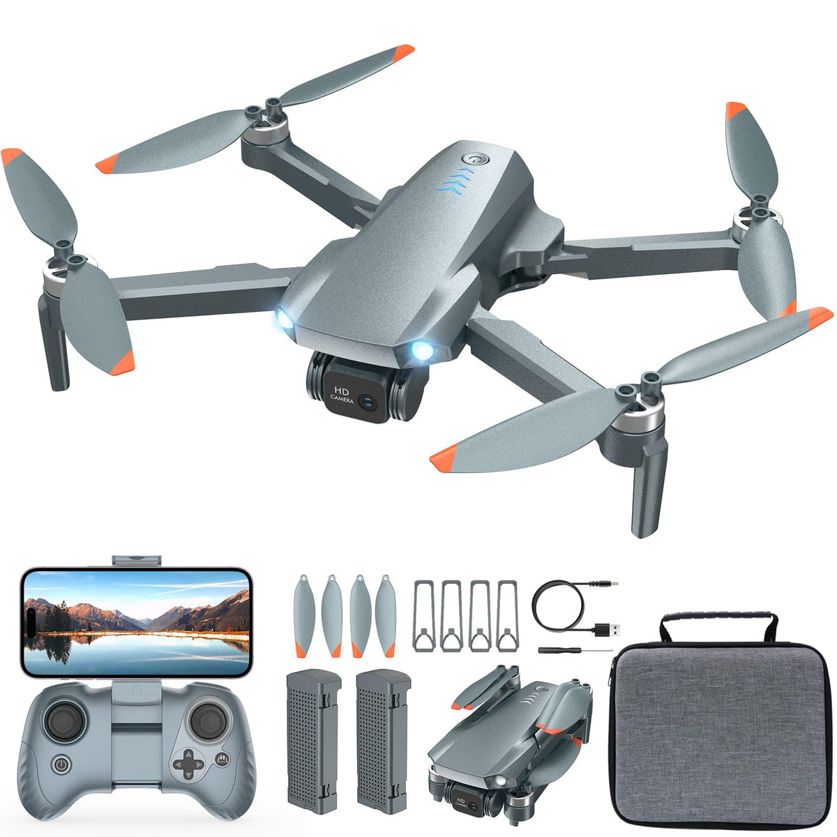 BKiy FPV drone with 1080p camera offers crisp aerial footage for quick sharing.