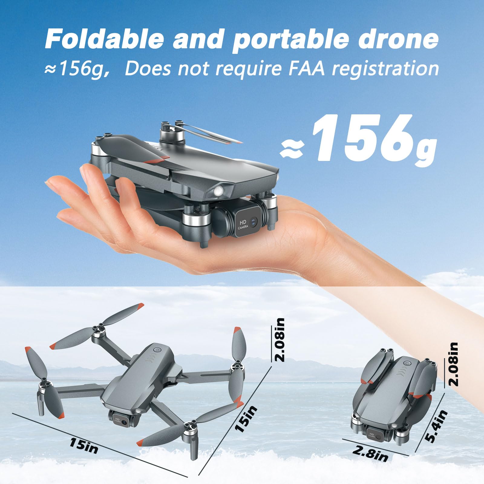 BKiy drone with two batteries enabling longer flight sessions outdoors.