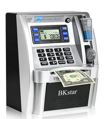 BKstar Kids Talking ATM Piggy Bank with voice prompts for saving.