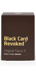 Black Card Revoked Edition X deck for bold trivia at family game nights.