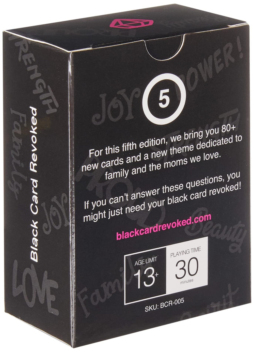 Correct-answer cards from Black Card Revoked Fifth Edition spark competitive fun.