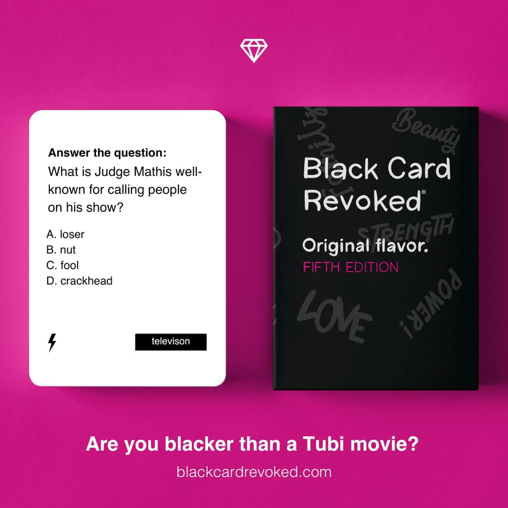 Party-night setup for Black Card Revoked Fifth Edition invites guests to mingle.