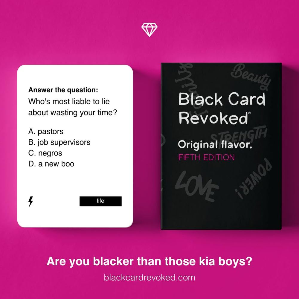 Response cards from Black Card Revoked Fifth Edition fuel quick banter.