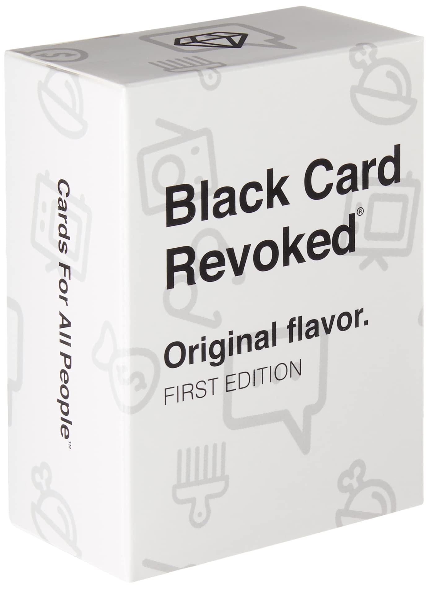 Black Card Revoked Original Flavor deck close-up showing vibrant culture-themed cards