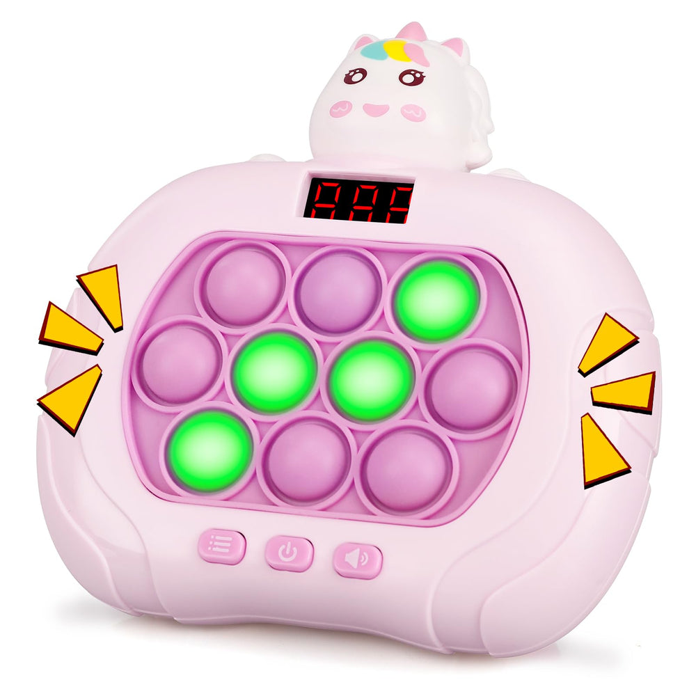 Blackma fast push light-up unicorn; kid-friendly sensory play to boost focus.