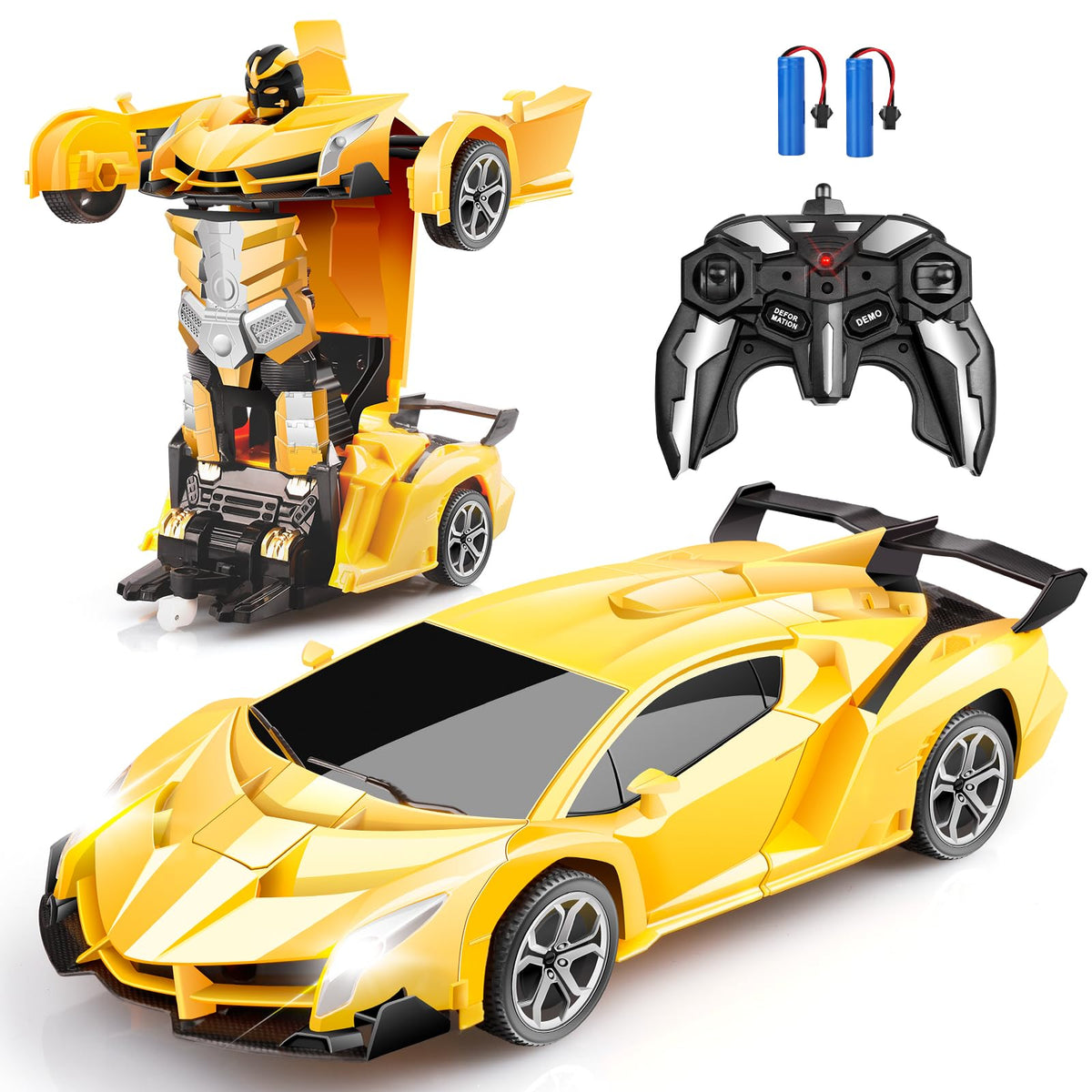 Blackma remote control car in transform mode for indoor and outdoor play.