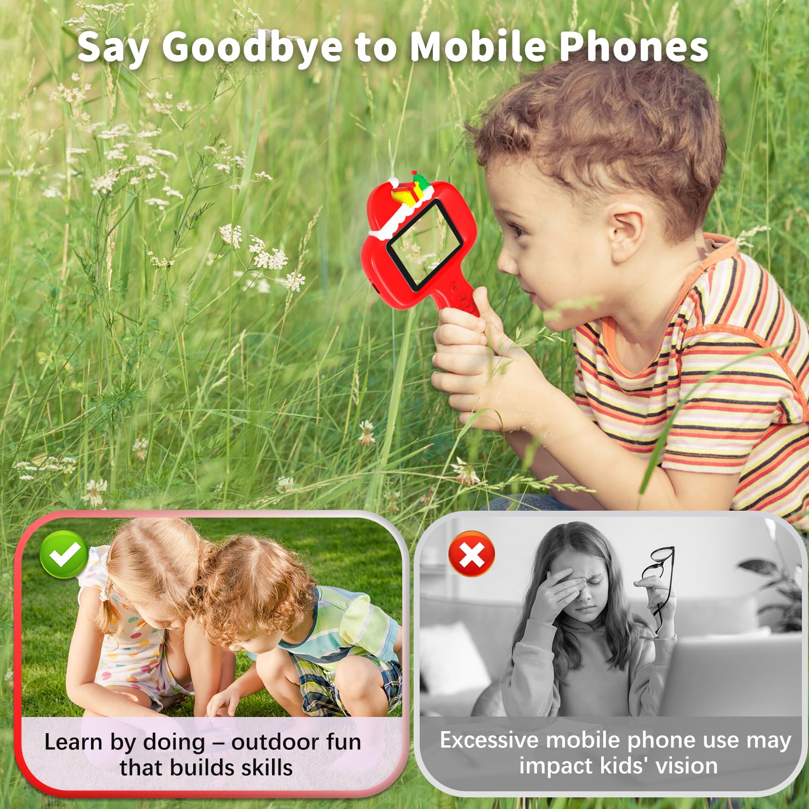 BLACKROOT Dual lens lets kids view and capture simultaneously.