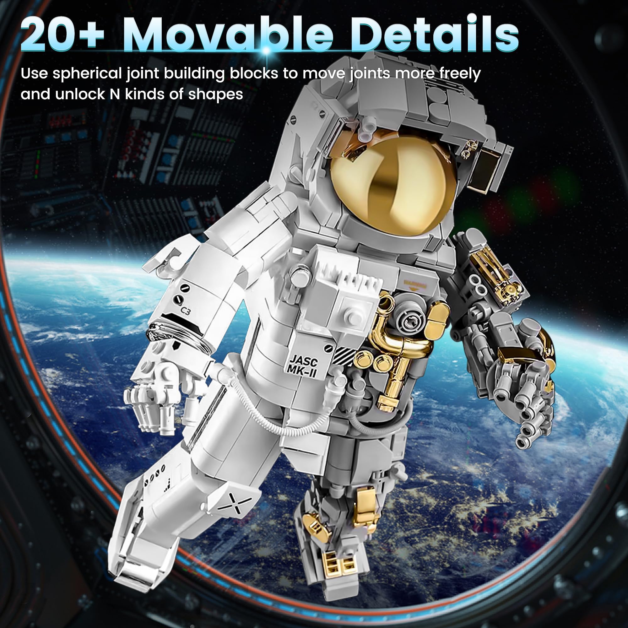 blast orby Space Astronaut 900-piece ABS set for sturdy construction