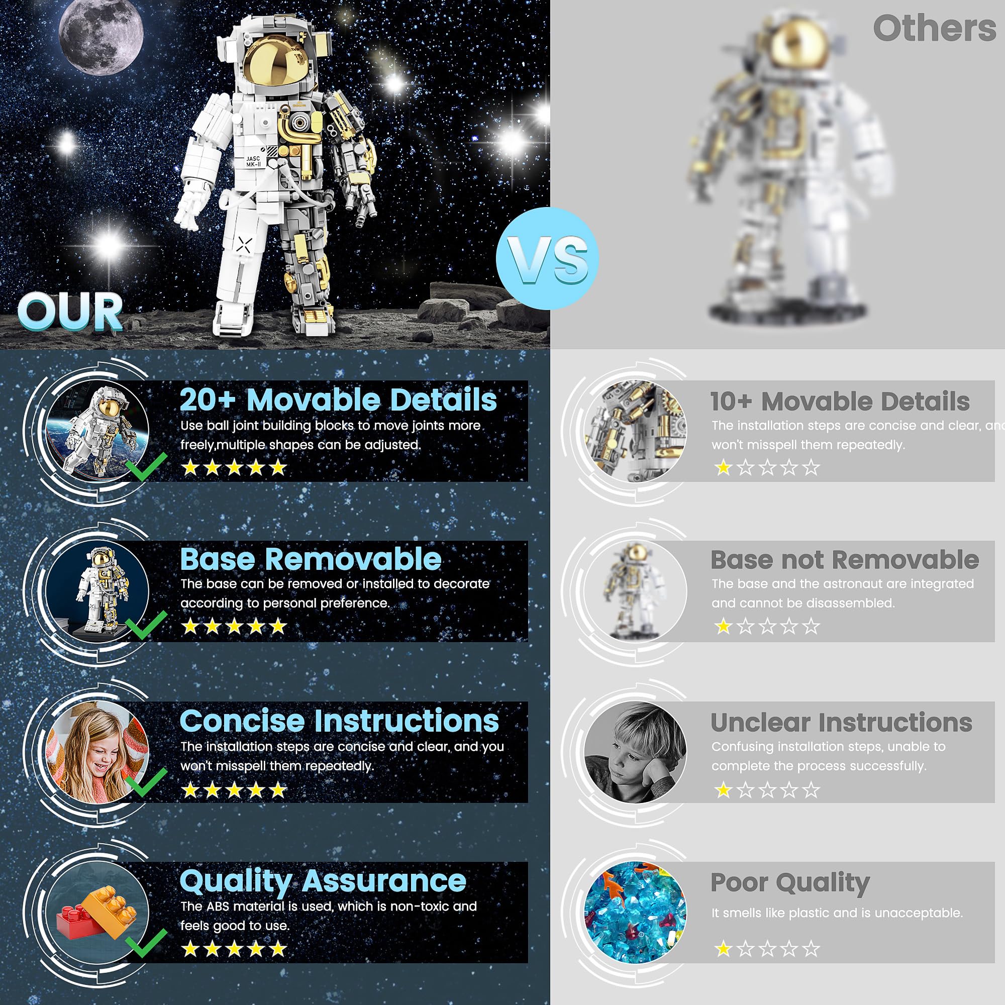 blast orby Space Astronaut backpack interior detail for authentic look