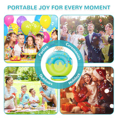 BLAXTEM donut bubble machine with 500ml tank delivering abundant bubbles for group play
