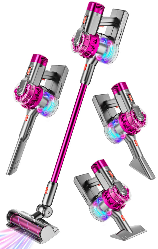 BLAXTEM 4-in-1 toy vacuum set with real suction for kids' pretend cleaning play.