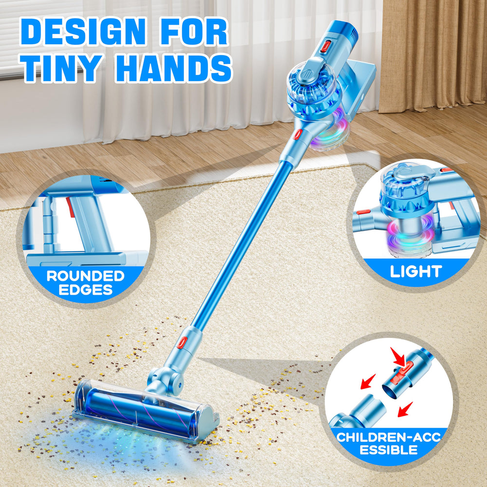 BLAXTEM 4-in-1 with rolling brush tool ideal for carpet pretend play.