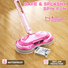 BLAXTEM toy mop includes four machine-washable pads for easy cleanup